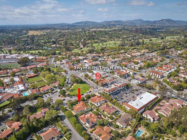 6019 La Flecha, Rancho Santa Fe, CA 92067 - birds eye view of property featuring a residential view and a mountain view