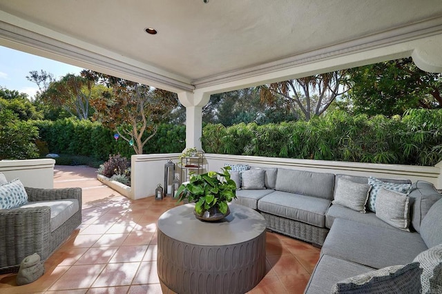 6019 La Flecha, Rancho Santa Fe, CA 92067 - view of patio with outdoor lounge area