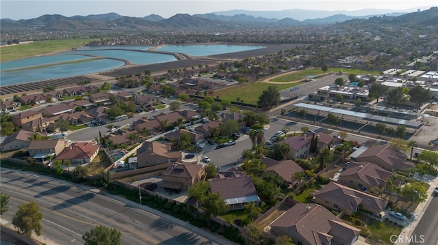 25624 Driftview Cir, Menifee, CA 92584 - aerial view of property's location featuring a water and mountain view and nearby suburban area