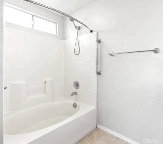 25624 Driftview Cir, Menifee, CA 92584 - bathroom featuring tile patterned floors, baseboards, and washtub / shower combination