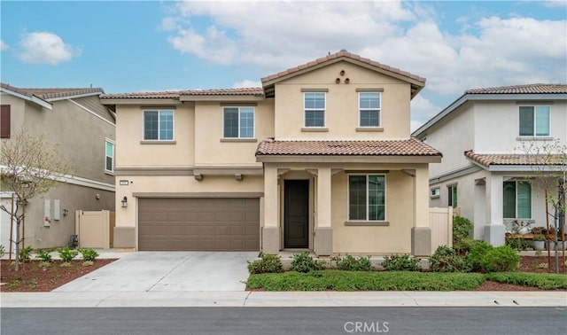 14667 Gulfstream Ln, Moreno Valley, CA 92553 - view of front of house with concrete driveway, stucco siding, a tile roof, and an attached garage