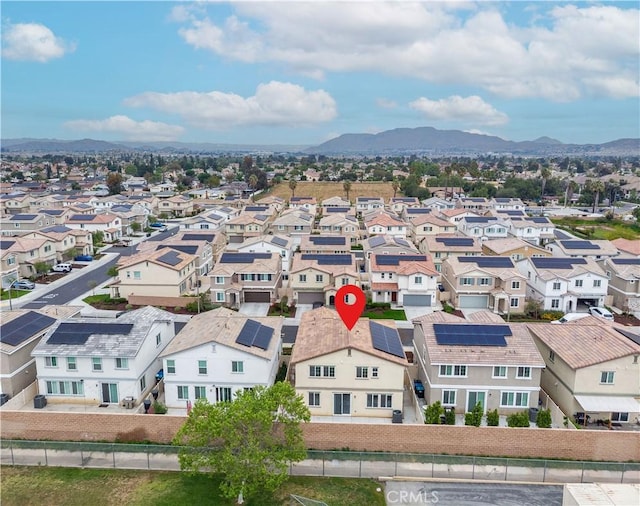 14667 Gulfstream Ln, Moreno Valley, CA 92553 - bird's eye view featuring a mountain view and a residential view
