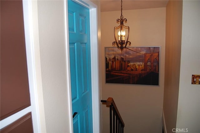room details with a chandelier