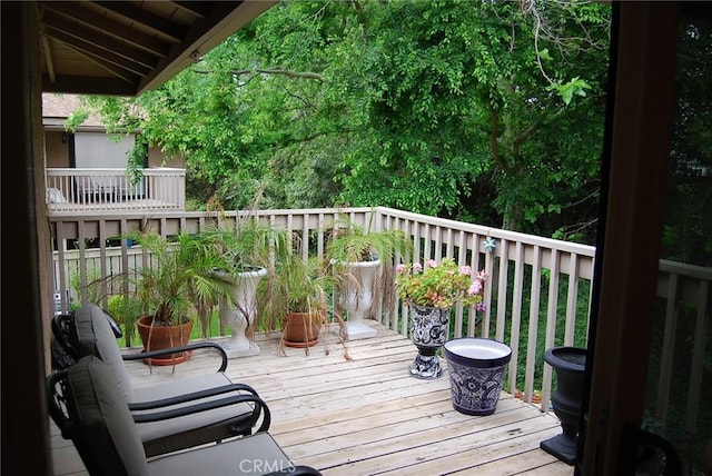 view of wooden terrace