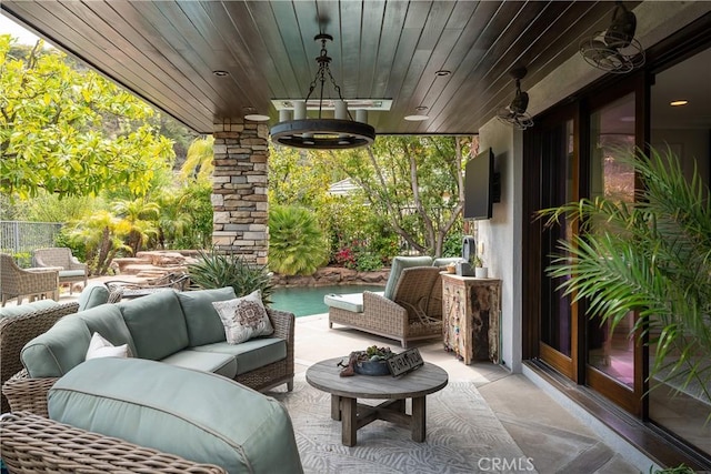 184 Halsbury Ct, Lake Sherwood, CA 91361 - view of patio / terrace featuring an outdoor hangout area