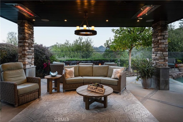 184 Halsbury Ct, Lake Sherwood, CA 91361 - view of patio featuring fence and an outdoor living space