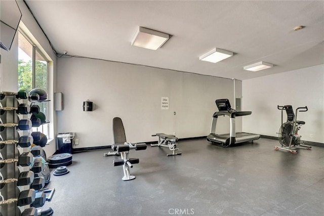 view of exercise room