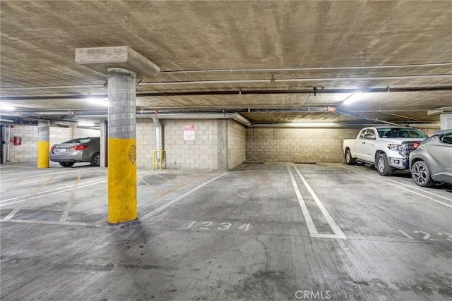 19350 Sherman Way Unit 104, Reseda, CA 91335 - parking garage with concrete block wall