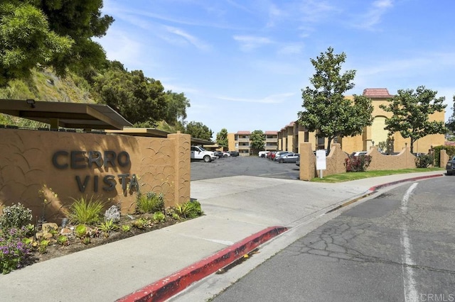 view of street with curbs and sidewalks