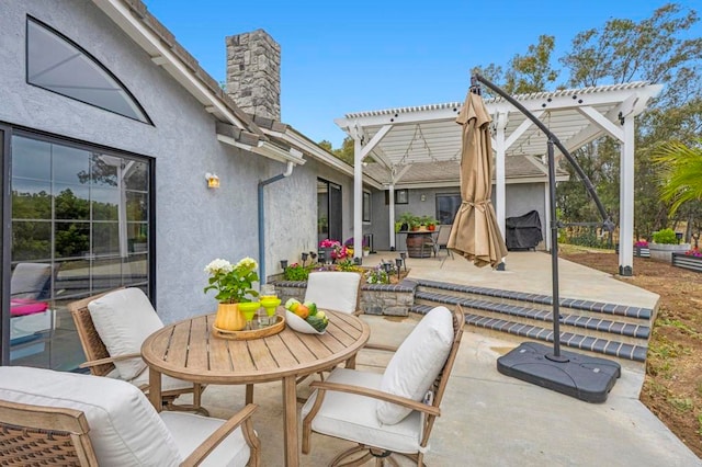 3048 Jason Rd, Fallbrook, CA 92028 - view of patio / terrace with outdoor dining space and a pergola