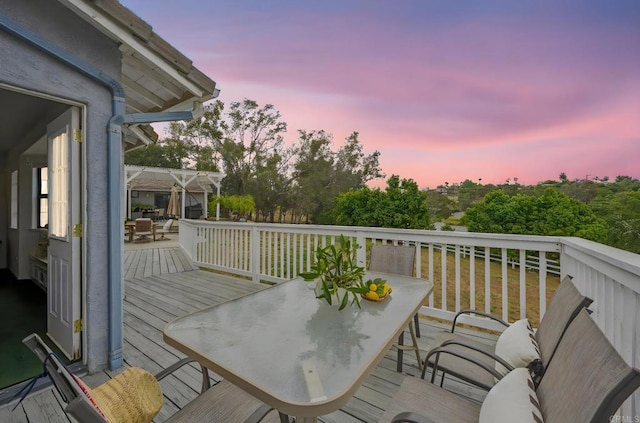 3048 Jason Rd, Fallbrook, CA 92028 - deck at dusk with outdoor dining area