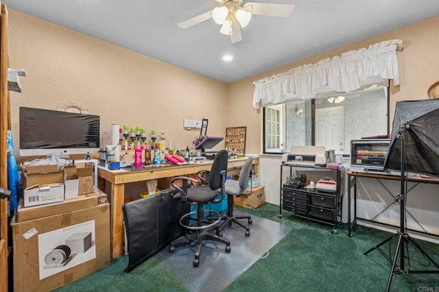 3048 Jason Rd, Fallbrook, CA 92028 - office space featuring carpet flooring and ceiling fan