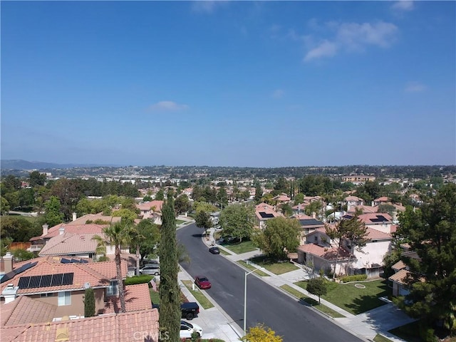 drone / aerial view with a residential view