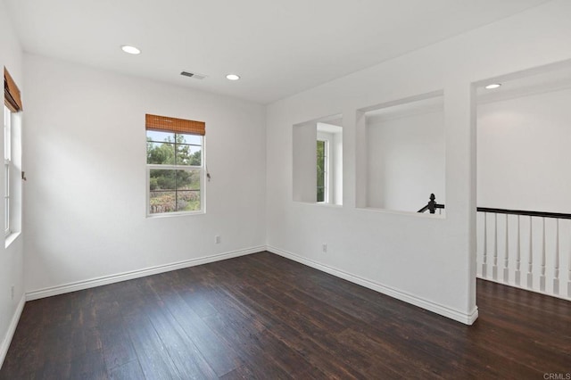 2705 Plumeria Dr, Carlsbad, CA 92009 - unfurnished room with visible vents, baseboards, hardwood / wood-style floors, and recessed lighting
