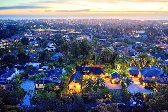 aerial view featuring a residential view