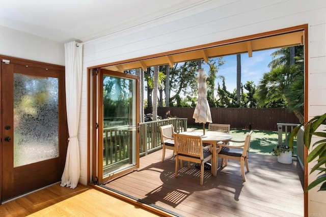 view of sunroom / solarium