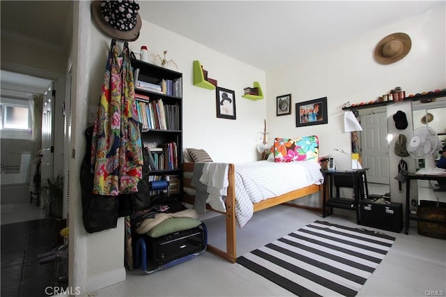 bedroom with baseboards