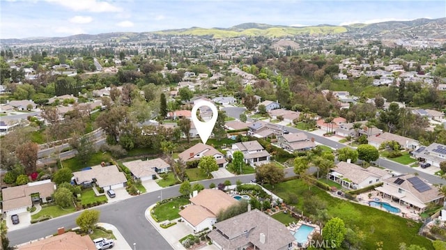 5431 Via Ontiveros, Yorba Linda, CA 92887 - birds eye view of property featuring a residential view and a mountain view
