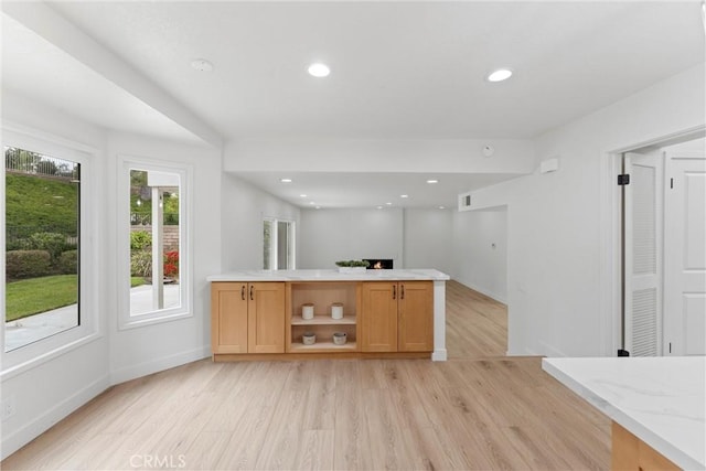 5431 Via Ontiveros, Yorba Linda, CA 92887 - bar with baseboards, light wood-style floors, and recessed lighting