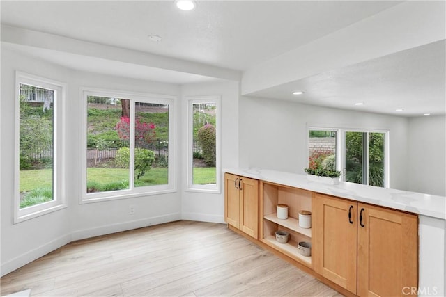 5431 Via Ontiveros, Yorba Linda, CA 92887 - interior space with baseboards, light wood-style floors, and recessed lighting