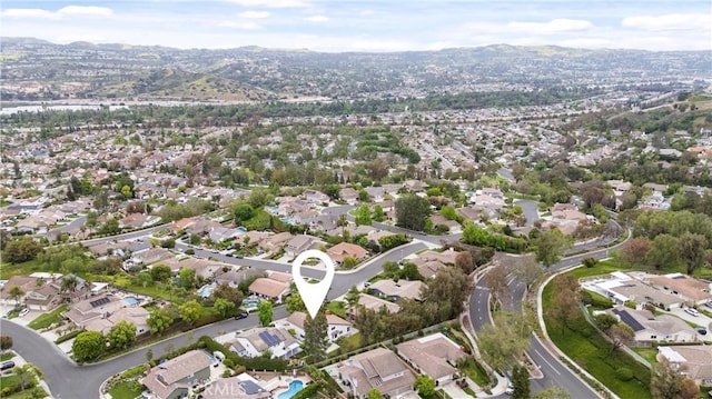 5431 Via Ontiveros, Yorba Linda, CA 92887 - drone / aerial view featuring a mountain view and a residential view