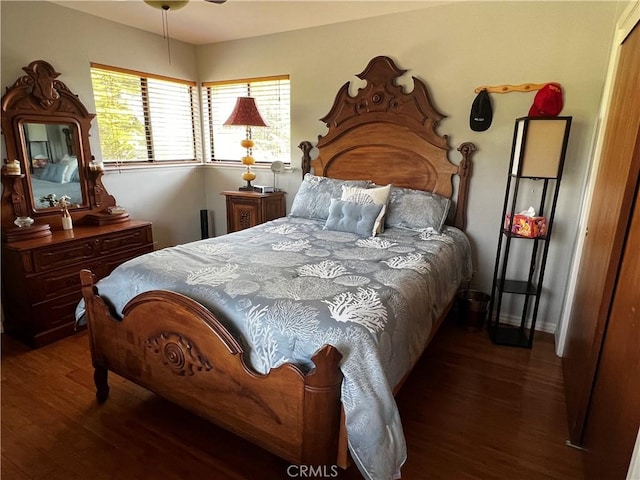 bedroom featuring wood finished floors