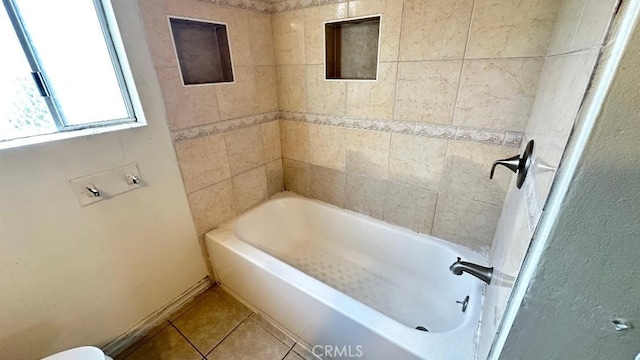 full bathroom featuring tile patterned floors and baseboards