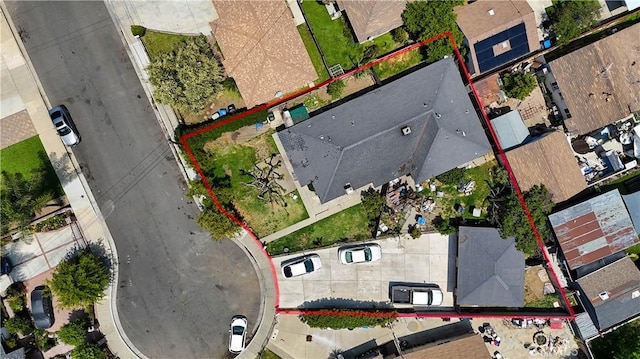 bird's eye view featuring a residential view