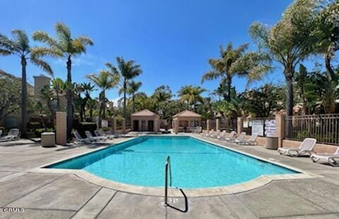 pool featuring a patio area
