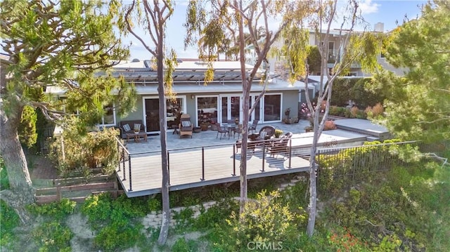 2245 Avenida Salvador, San Clemente, CA 92672 - rear view of house with a wooden deck, an outdoor hangout area, and stucco siding