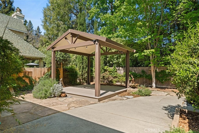 670 Grafton Park Dr, Chico, CA 95926 - view of patio with a gazebo and fence
