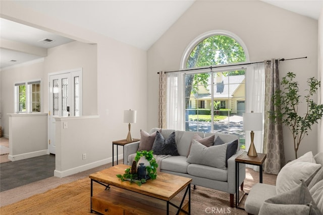 670 Grafton Park Dr, Chico, CA 95926 - living room with baseboards, a healthy amount of sunlight, visible vents, and carpet