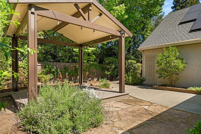 670 Grafton Park Dr, Chico, CA 95926 - view of yard with fence, a gazebo, and a patio area