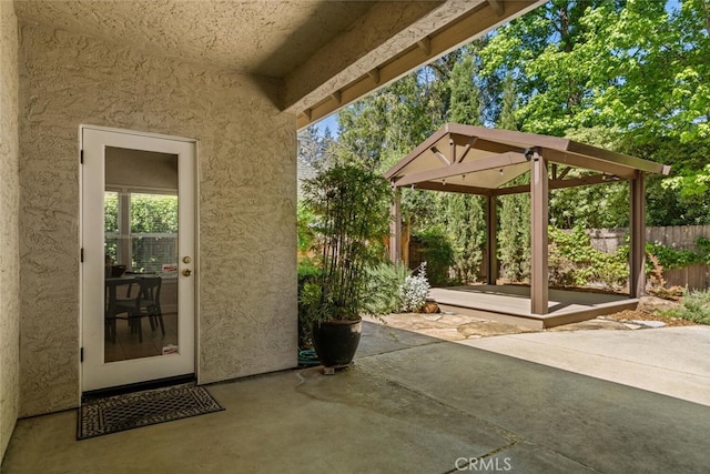 670 Grafton Park Dr, Chico, CA 95926 - view of patio / terrace with fence and a gazebo
