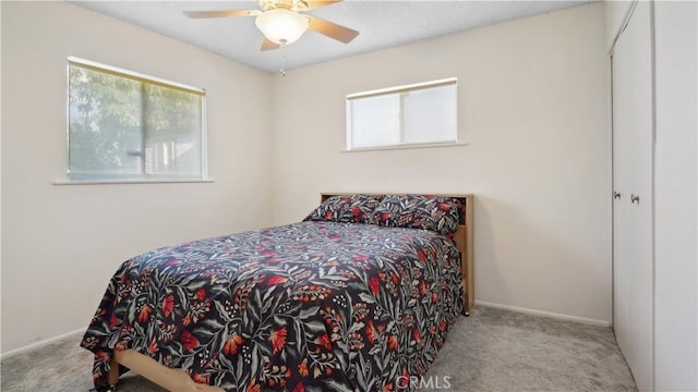 5427 Picker St, Riverside, CA 92503 - bedroom featuring carpet, baseboards, and ceiling fan