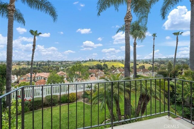 balcony featuring a residential view