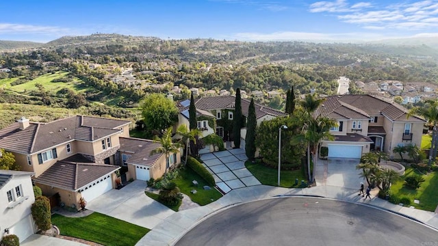 bird's eye view with a residential view