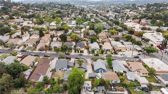 bird's eye view with a residential view