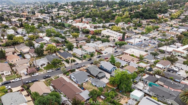 aerial view featuring a residential view