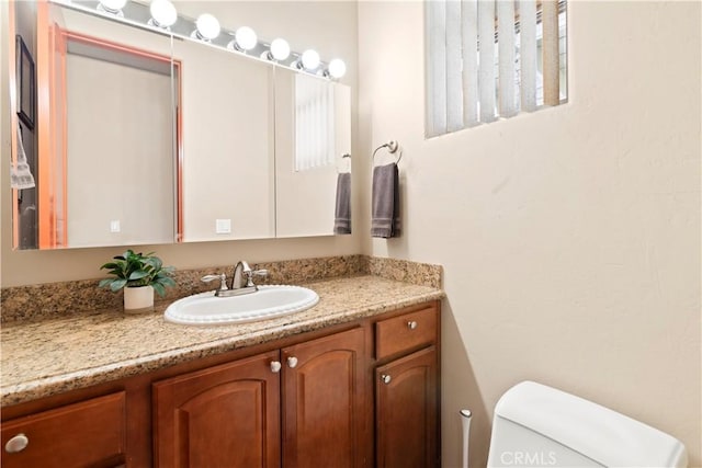 half bath with toilet and vanity