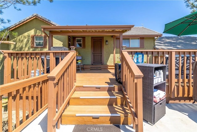 view of wooden deck