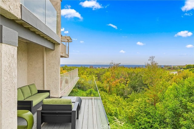 9 Jasmine Creek Dr, Corona Del Mar, CA 92625 - wooden deck featuring outdoor lounge area