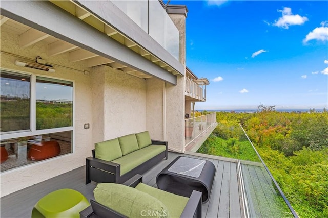 9 Jasmine Creek Dr, Corona Del Mar, CA 92625 - wooden terrace with outdoor lounge area