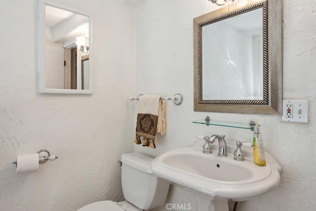 23697 Bowl Rd, Crestline, CA 92325 - half bathroom with a sink and toilet