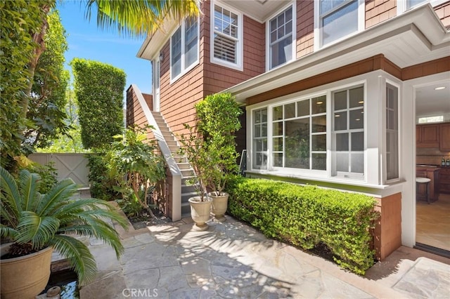 view of patio with fence