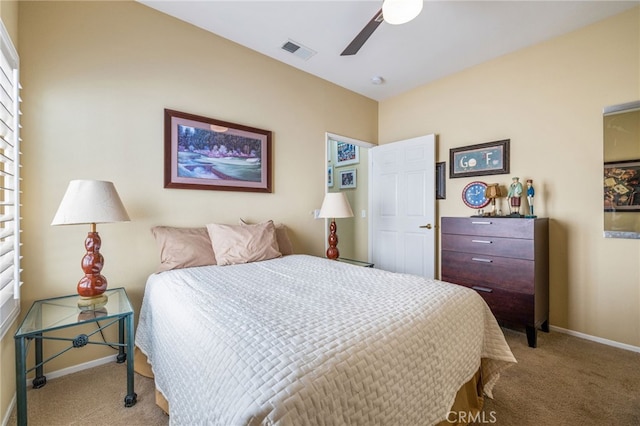 79260 Cool Reflection Ln, Quinta, CA 92253 - bedroom with carpet floors, baseboards, and ceiling fan