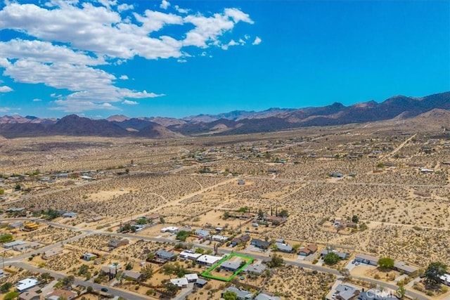 property view of mountains featuring a desert view and a rural view