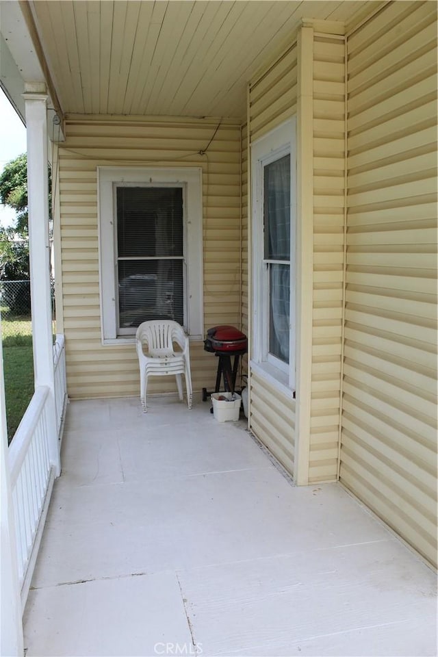 view of patio with fence