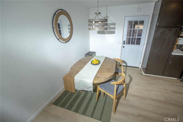 73881 Siesta Dr Unit 29, Palms, CA 92277 - dining room featuring baseboards and light wood-style flooring