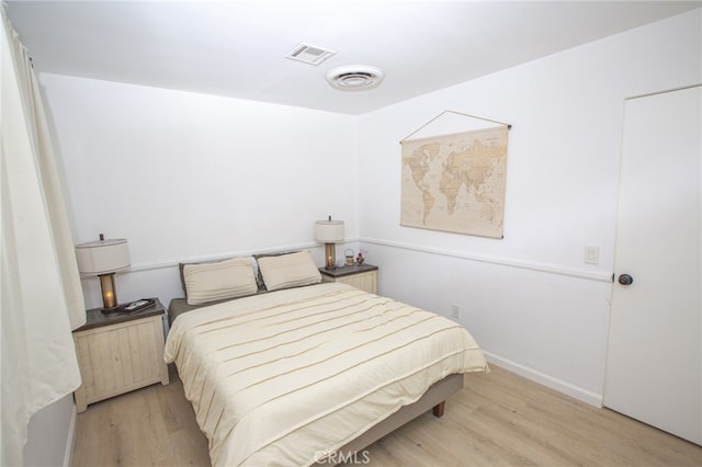 73881 Siesta Dr Unit 29, Palms, CA 92277 - bedroom with light wood-type flooring, baseboards, and visible vents